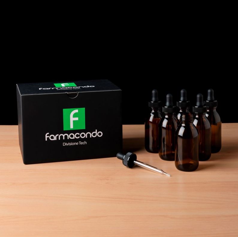 Flaconi con contagocce a punta / Vetro scuro / Ambrato - Atelier del Vapore