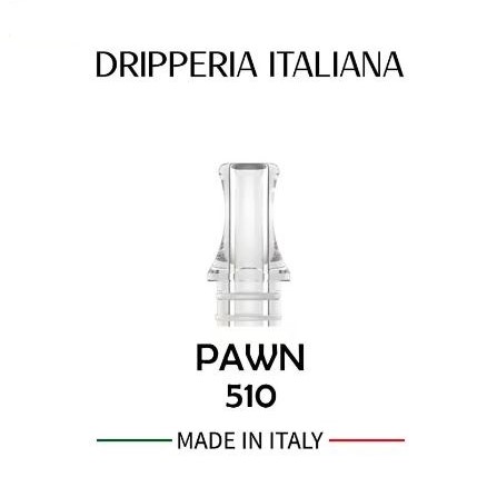 Drip Tip 510 PAWN Clear PC - Dripperia Italiana