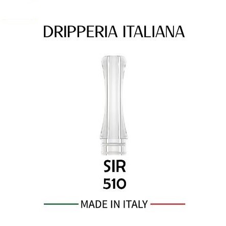 Drip Tip 510 SIR Clear PC - Dripperia Italiana